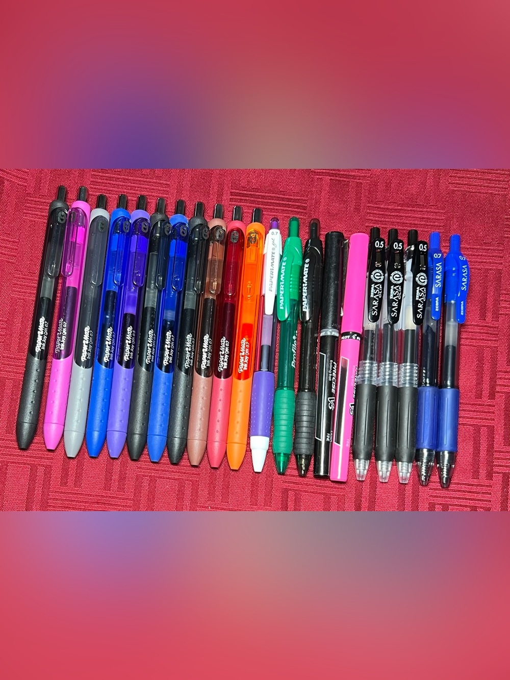 21 Pens Assortment PaperMate, Zebra, Pilot EUC